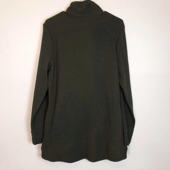 Olive Green Long Zip Lightweight Sweatshirt size L/XL - Picture 5 of 5